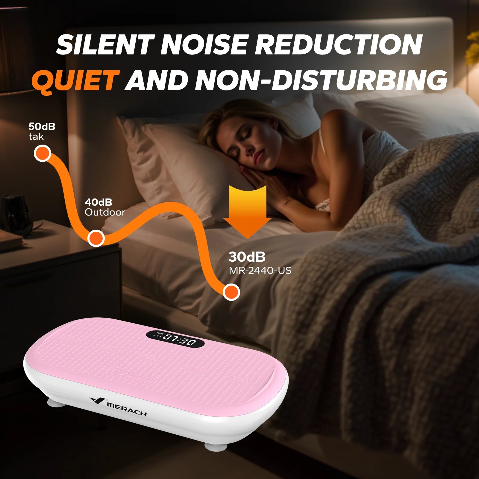 MERACH Vibration Plate Exercise Machine Bluetooth and Silicone Pedal Automatic Sensing for Lymphatic Drainage or Weight Loss Fit