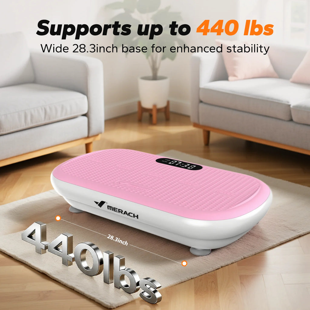MERACH Vibration Plate Exercise Machine Bluetooth and Silicone Pedal Automatic Sensing for Lymphatic Drainage or Weight Loss Fit