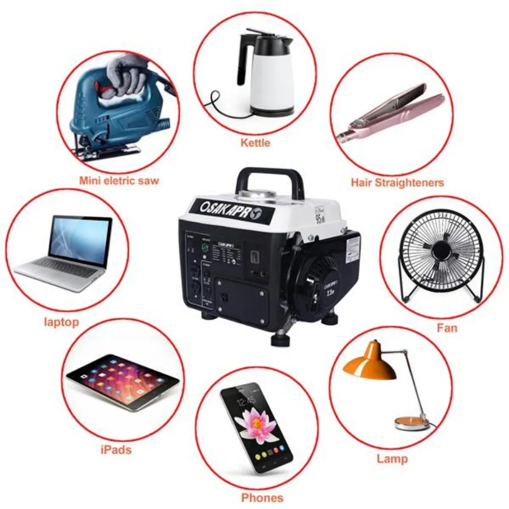 Portable Generator Outdoor generator Low Noise Gas Powered Generator Generators for Home Use EPA Compliant