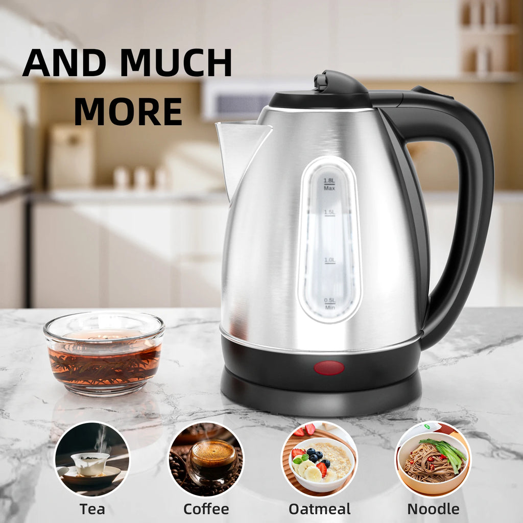 Electric Stainless Steel 1.8 Liter Tea Kettle