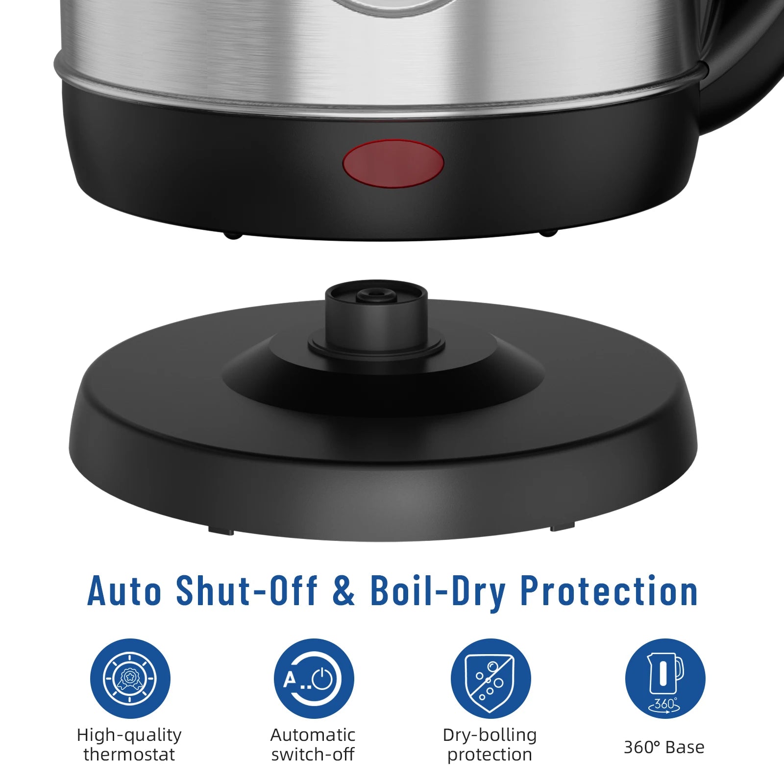 Electric Stainless Steel 1.8 Liter Tea Kettle