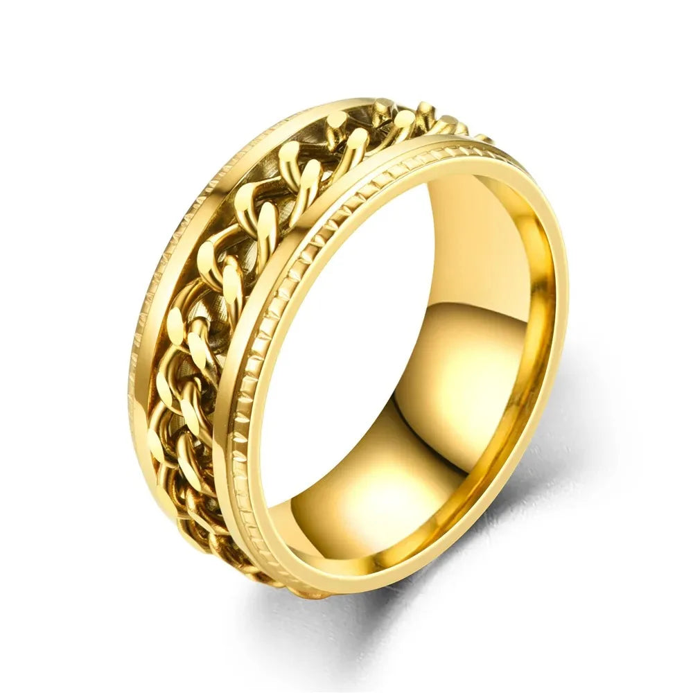 Fashion 8mm Spinner Ring.