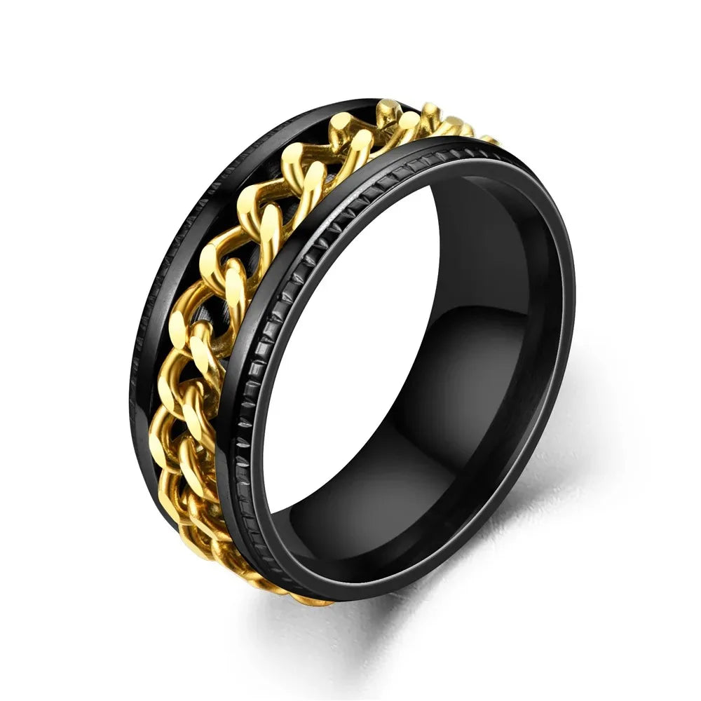 Fashion 8mm Spinner Ring.