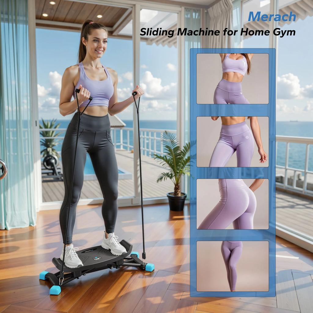 MERACH Ski Machine Simulated Ski Training Machine Leg Exercise Fun Cardio Fitness Machine Full Body Aerobic Exercise Equipment