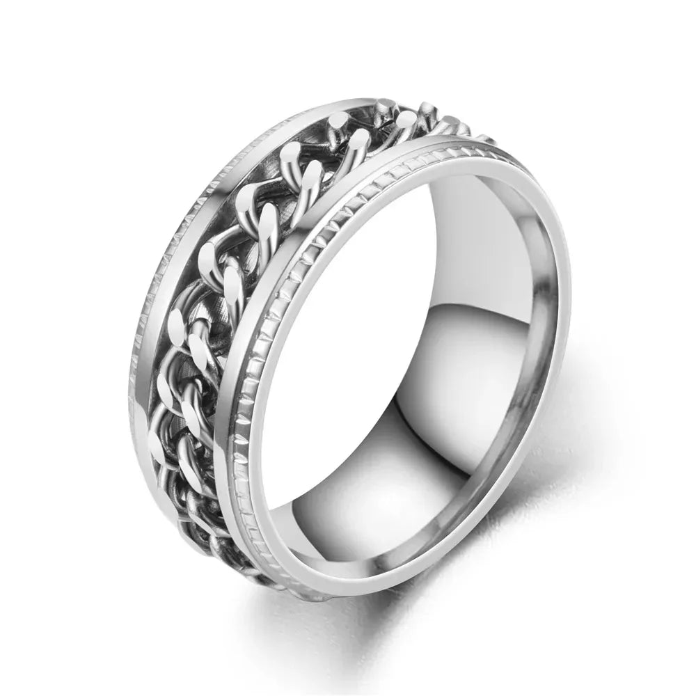 Fashion 8mm Spinner Ring.