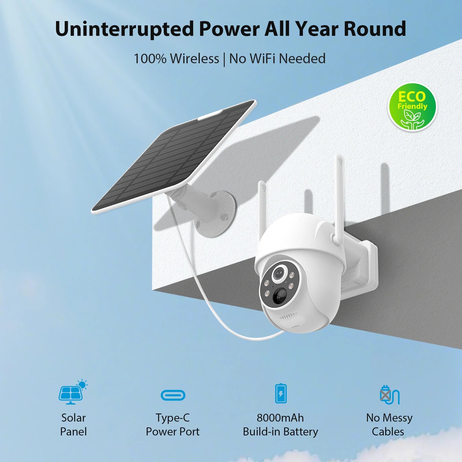 4G Solar Wireless Outdoor Security Camera.