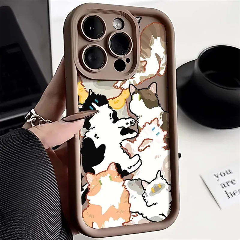 Cute Cat Silicone Phone Case.