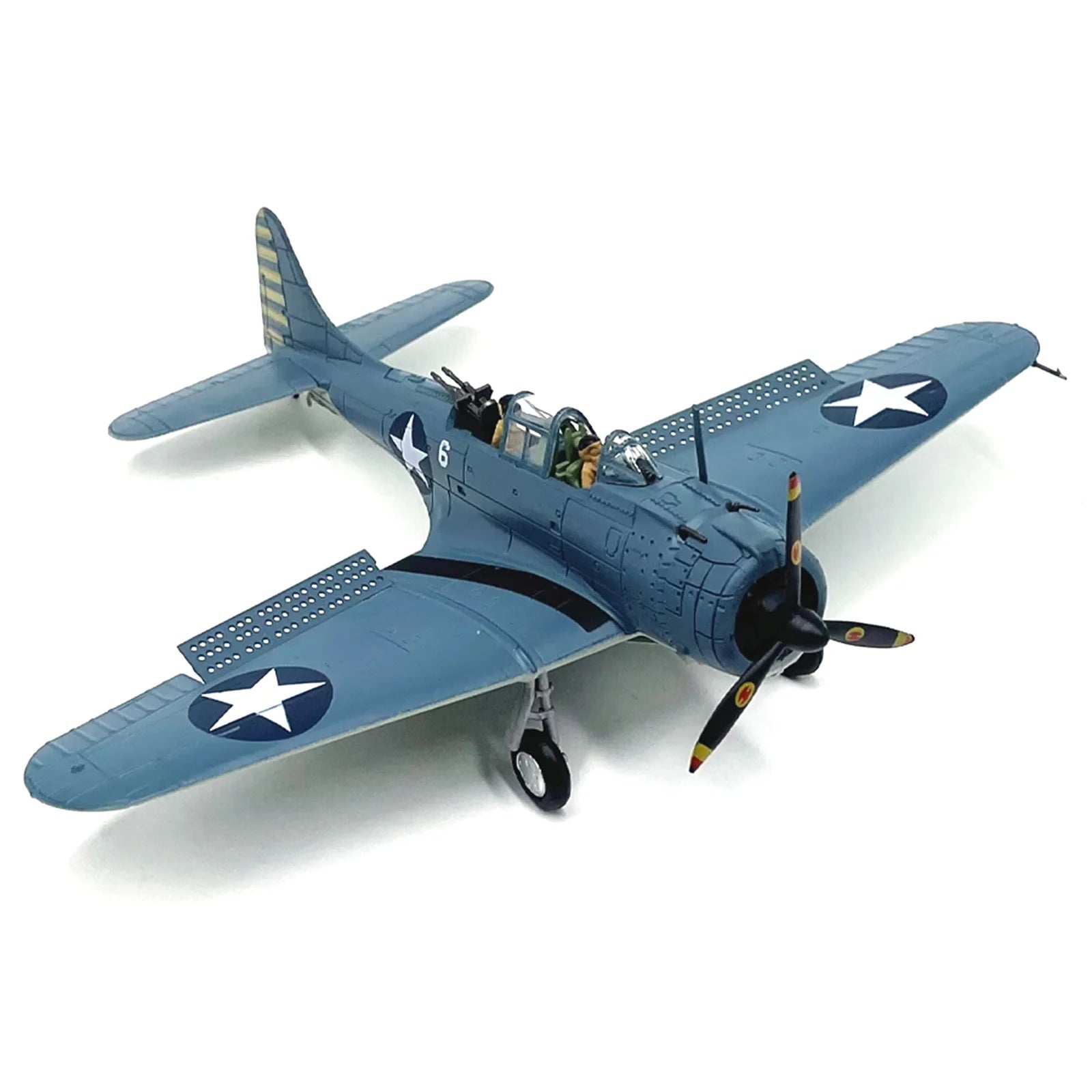 1/72 Scale Diecast US SBD-3 Dive Bomber Fighter Alloy Aircraft Model Military Plane w/Base Indoor Display Decor Collection Gift