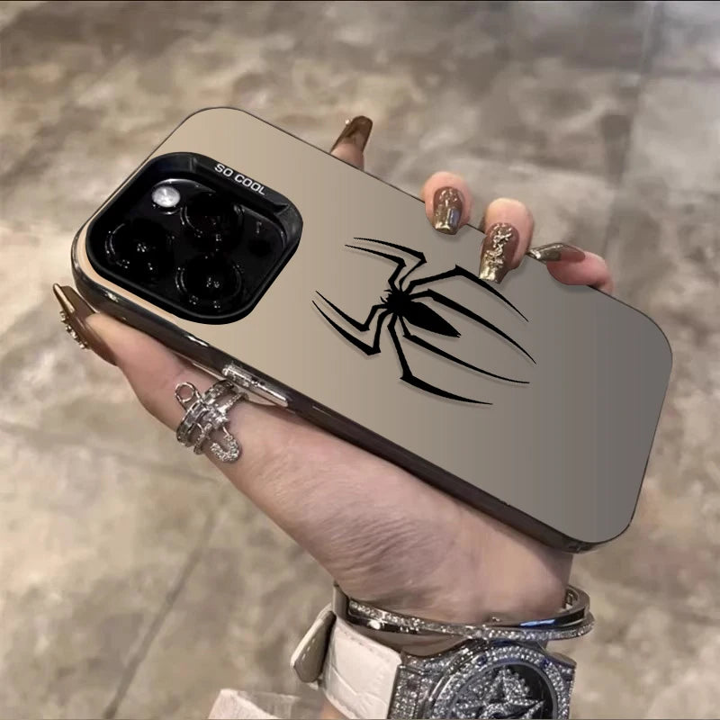 Bat Spider Man LOGO Plating Phone Case.