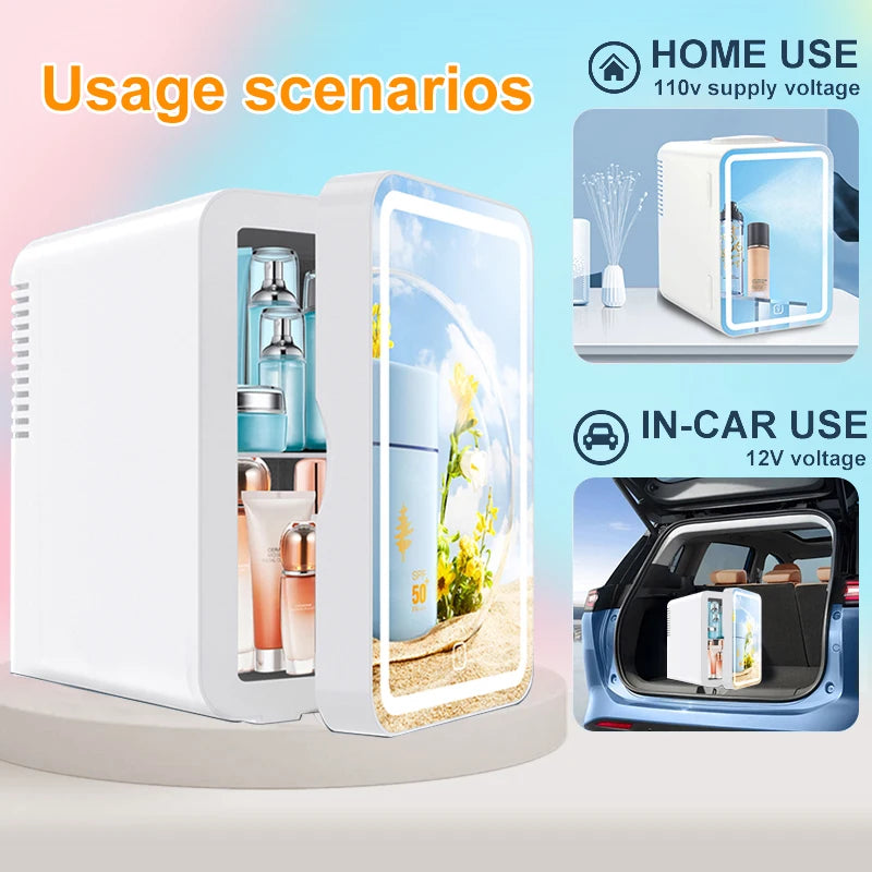 6L mirror beauty makeup refrigerator