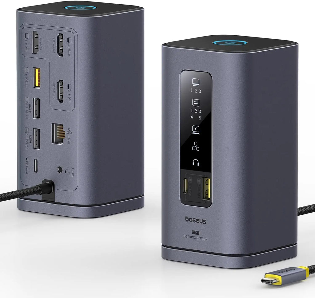 USB-C Docking Station with Triple 4K HDMI, 10Gbps Ports, 100W PD & Gigabit Ethernet for Mac/Windows Laptops