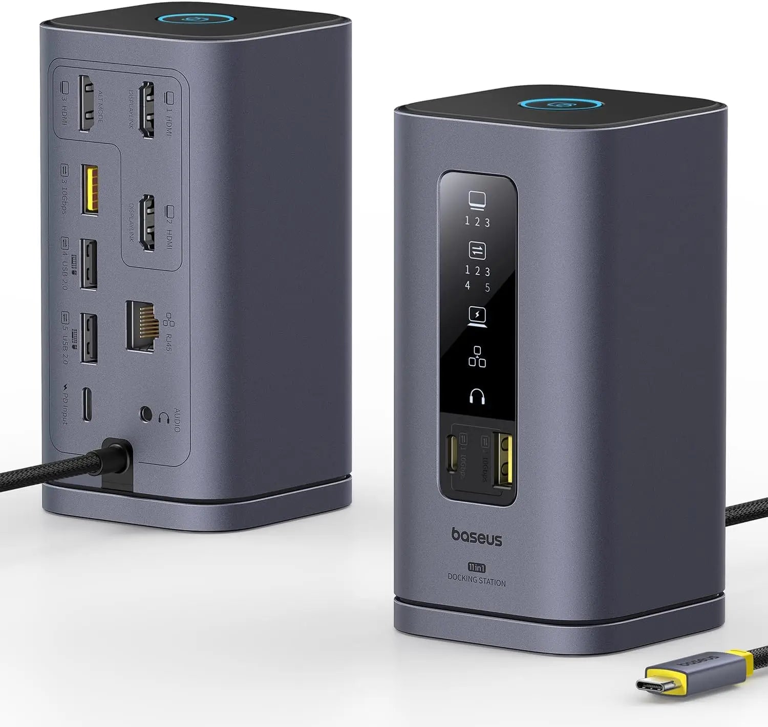 USB-C Docking Station with Triple 4K HDMI, 10Gbps Ports, 100W PD & Gigabit Ethernet for Mac/Windows Laptops