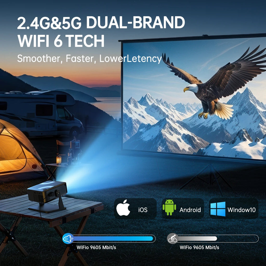 Portable 650ANSI Projector Airmouse Home Theater.