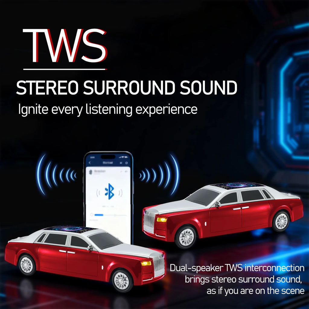 Wireless Bluetooth speaker Retro-Style Space Classic Car Model Design.