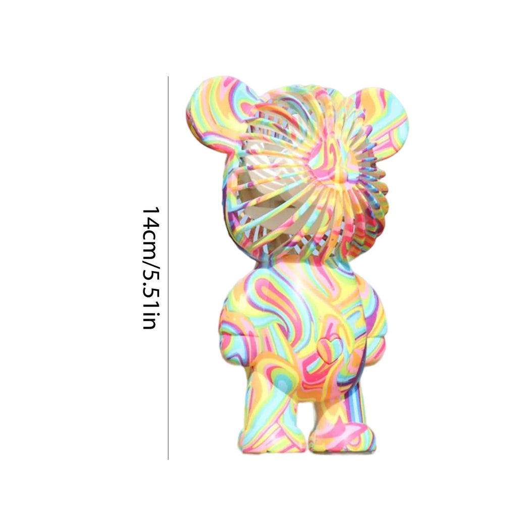 Graffiti Bear  USB Rechargeable Air Cooling Fan  3-speed,