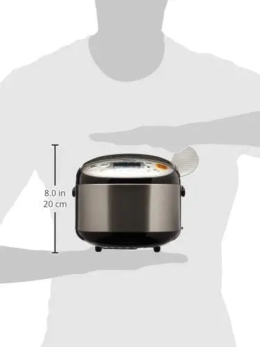 Compact 3-Cup Rice Cooker with Multiple Menu Settings, Stainless Steel, Retractable Cord & Easy Transport
