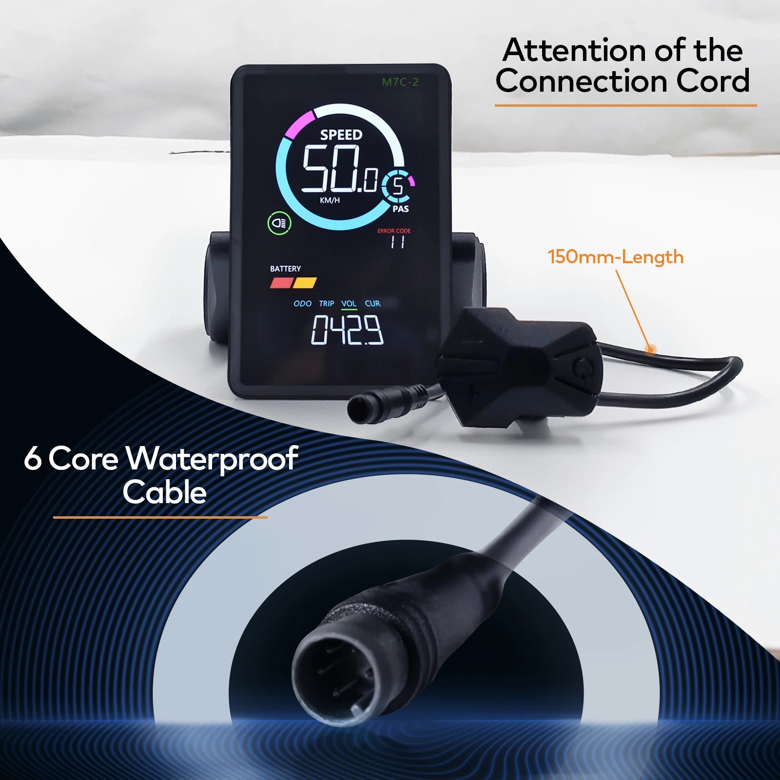 EBike LCD Display Bicycle Speedometer Screen for Fatbike Scherm Scooter Accessories Bike Computer