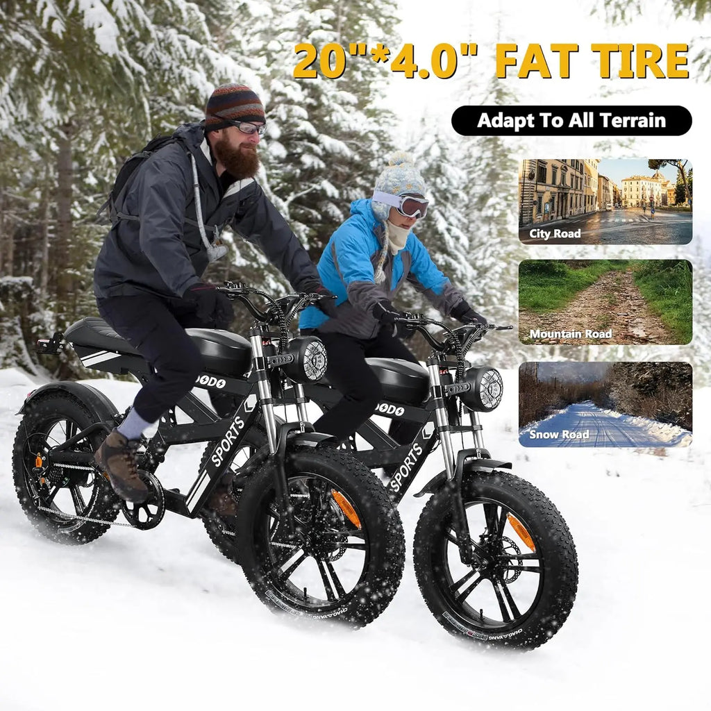 Electric Bicycle Motorcycle 1500W Peak 75Miles 48V18AH Battery 7 speed.