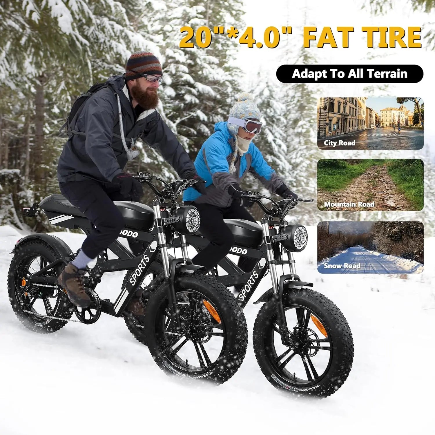 Electric Bicycle Motorcycle 1500W Peak 75Miles 48V18AH Battery 7 speed.