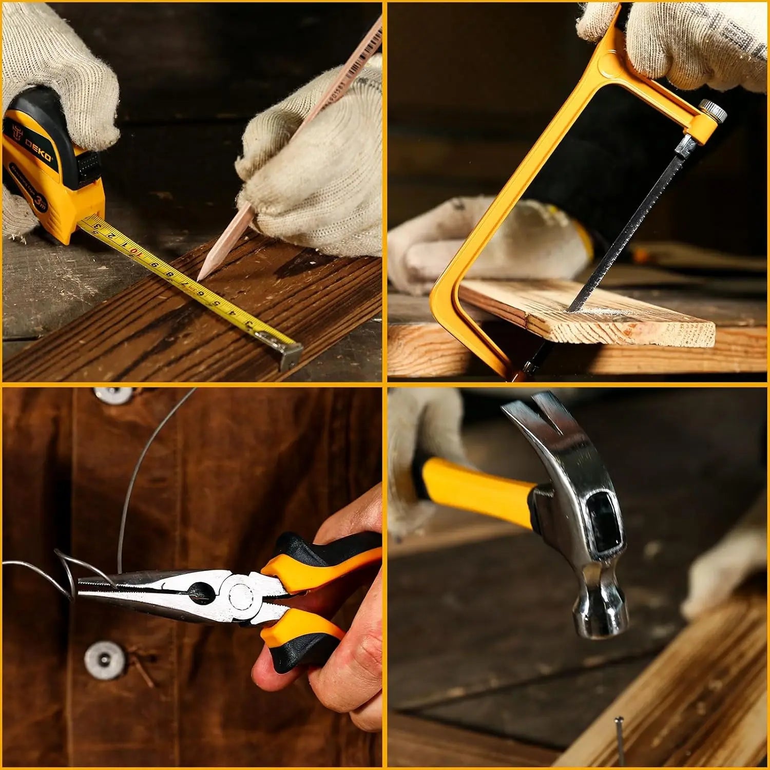 Mechanic Toolbox with 12V Power Cordless Drill Hand Repair Tools Sets Combo Kits Storage Organizer Drawer Case