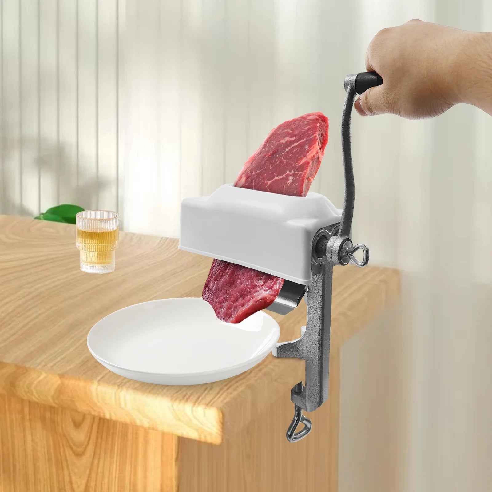 Desktop Heavy Duty Steak Flatten Tool - 18*35cm Meat Tenderizer Machine for Home