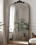 Antok Full Length Mirror, 71"x28" Floor Mirror with Carved Standing Halling for Bedroom Living Room Cloakroom,