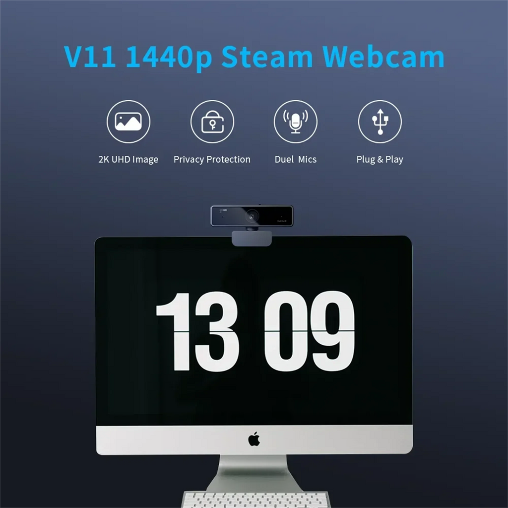 V11 High Quality 1080p 60fps Full Hd Plug And Play Computer Usb Web Camera Mini Webcam 2K For Pc Laptop With Microphone