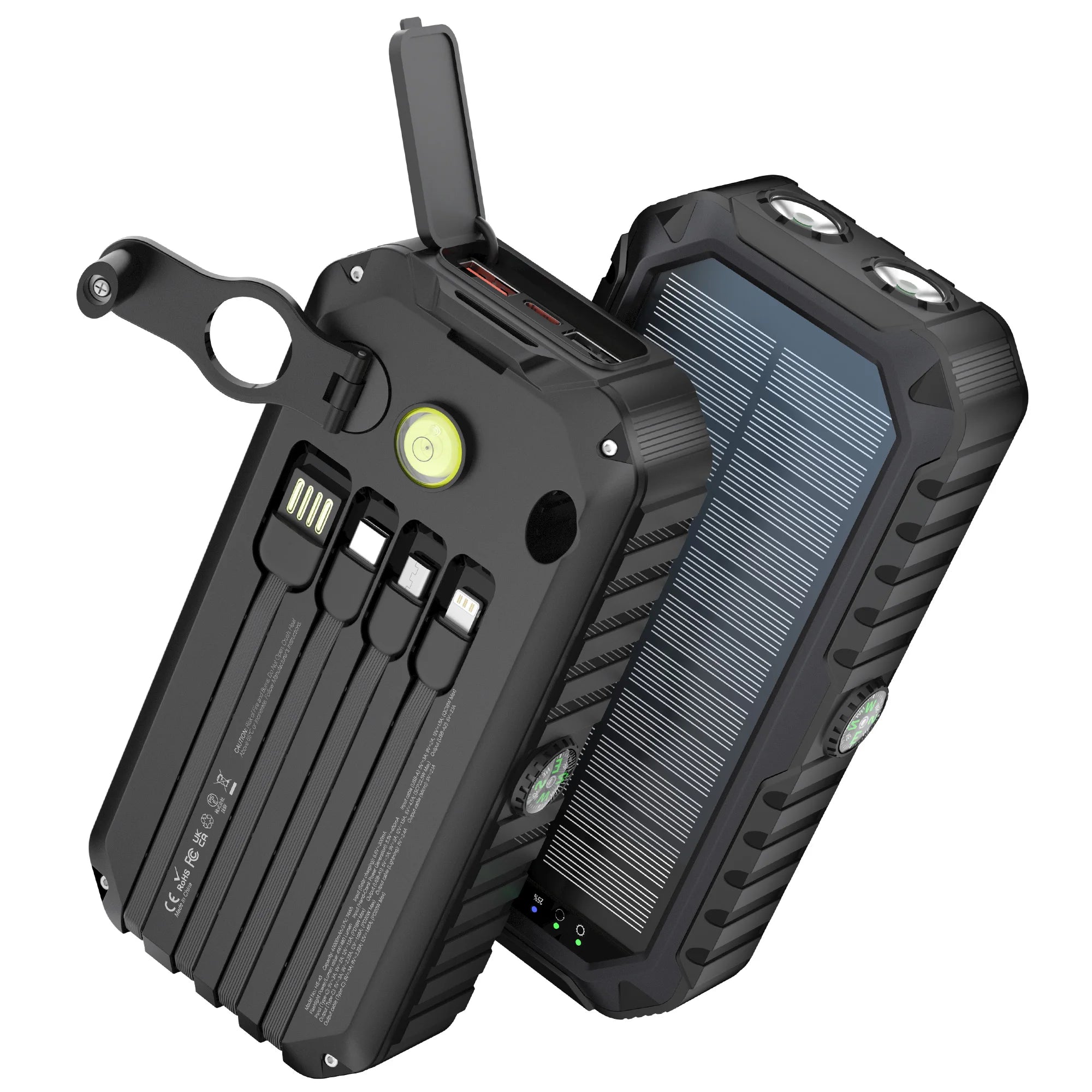 Solar Power Bank with Hand Crank.