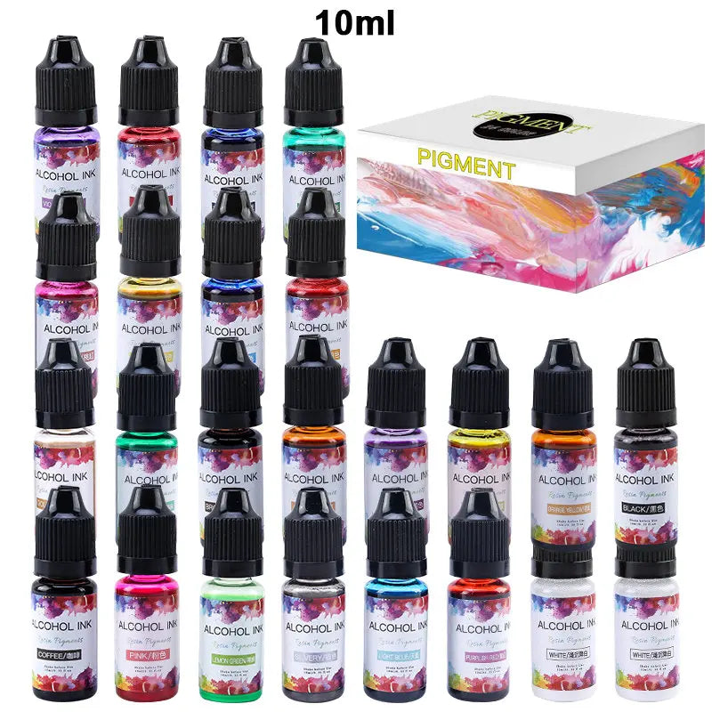 Supplies Resin Pigment Kit Liquid Colorant Dye Powder Filling Material for Art Crafts DIY.