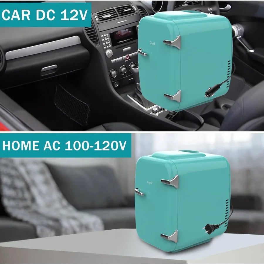 Mini Fridge 4 Liter/  Refrigerator for Bedroom 110V AC/ 12V DC Thermoelectric Cooler and Warmer for Drink Office Do