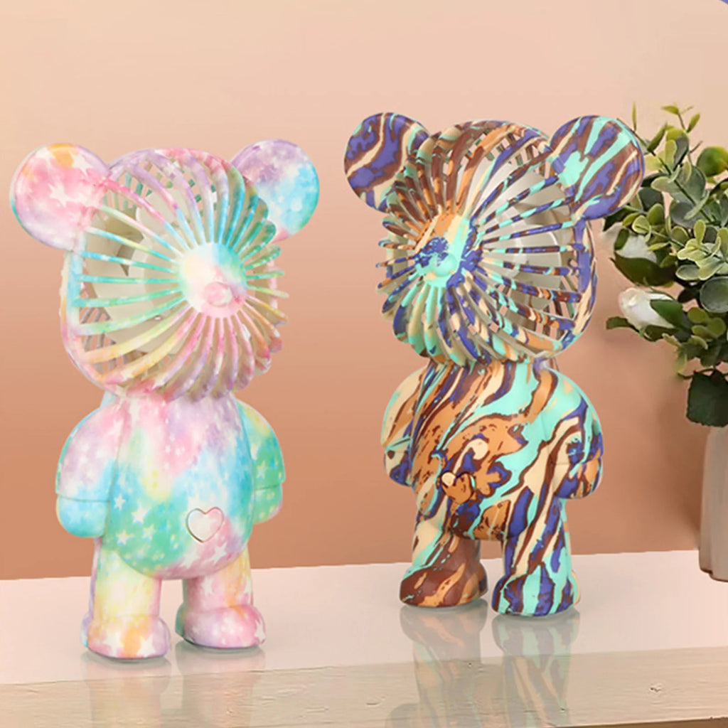 Graffiti Bear  USB Rechargeable Air Cooling Fan  3-speed,
