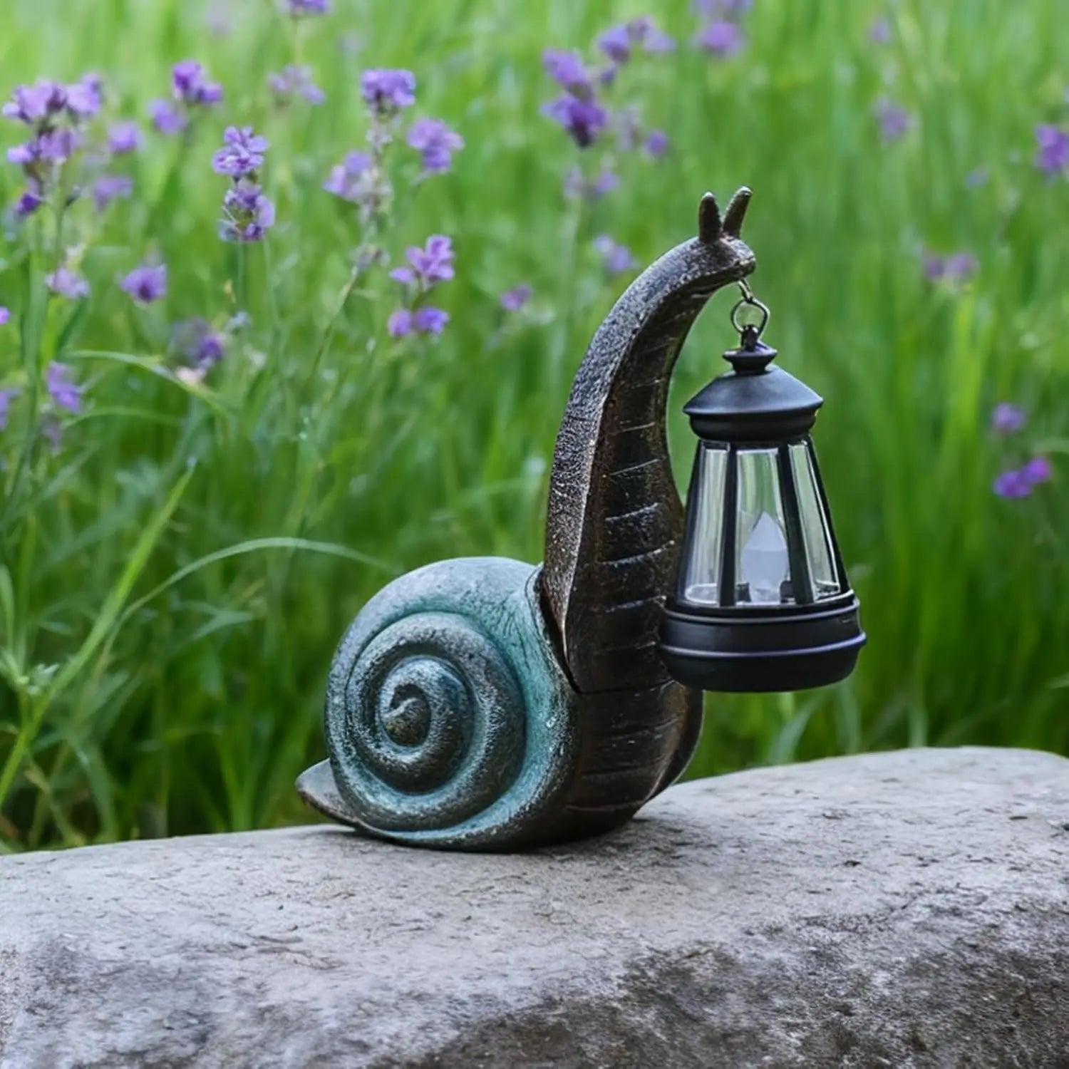 Solar powered Snail Garden Lights Outdoor Decor.