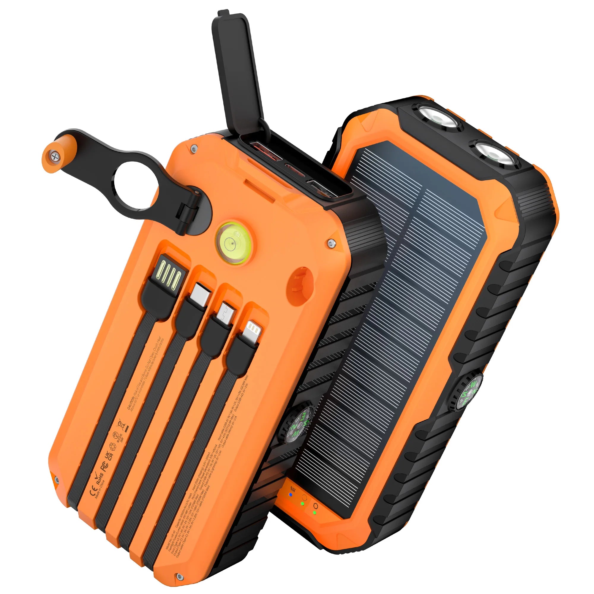 Solar Power Bank with Hand Crank.