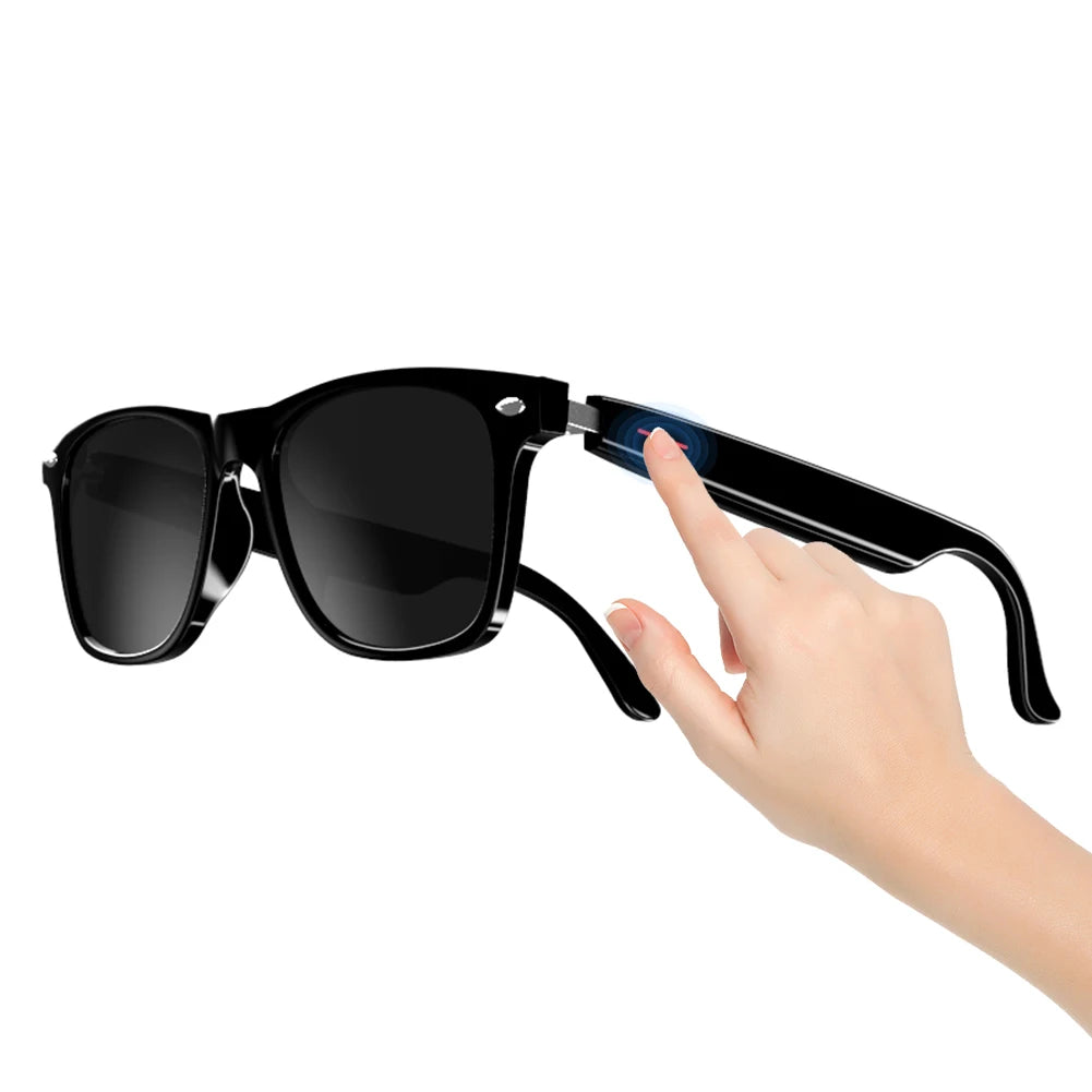2025 BT Audio Glasses Remote Shooting with Camera Open Ear Sound Mic & Speakers Wearable Eyeglass for Outdoor Sport Glasses