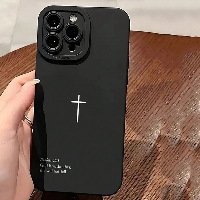 Psalm 46:5 Cross Christian Stylish Aesthetic Phone Case.