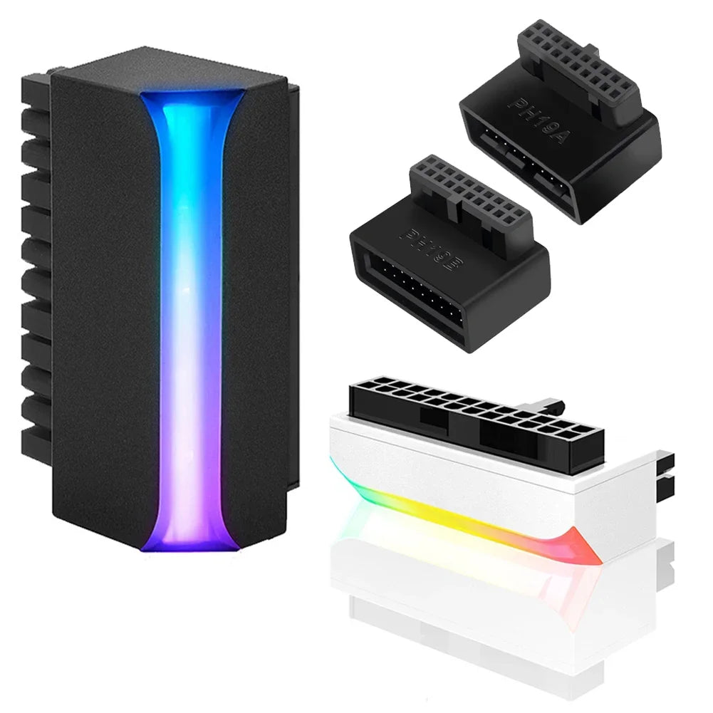 Computer Motherboard Header Adapter USB 3.0 19P/20P 90 Degree Desktop Converter Desktop Computer Accessories