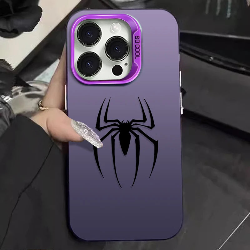 Bat Spider Man LOGO Plating Phone Case.