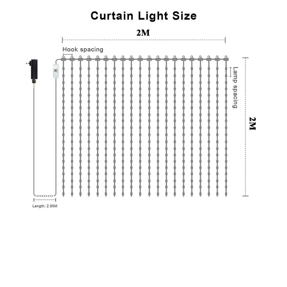 Smart LED Curtain Light APP Control.