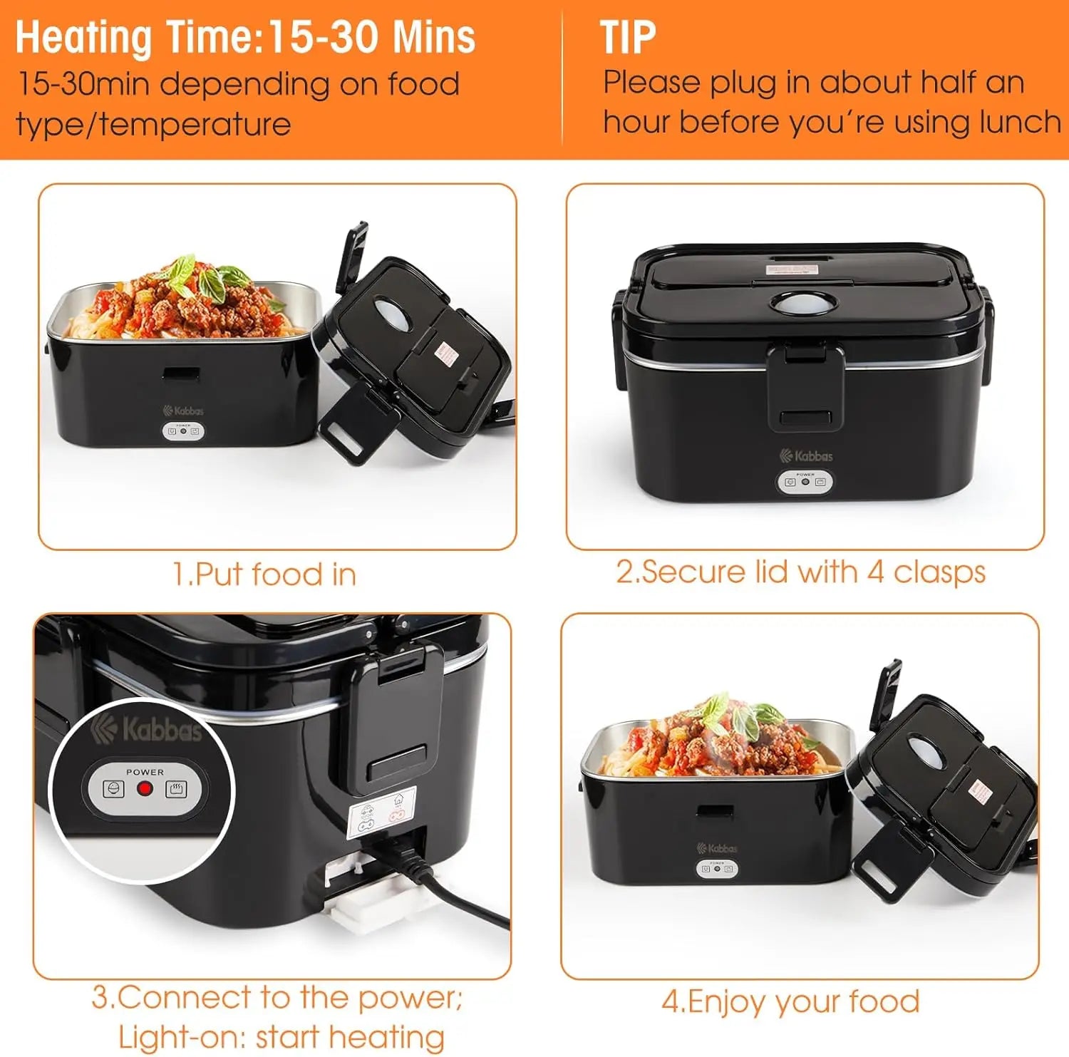 1.8L Portable Electric Lunch Box, Fast Heating.