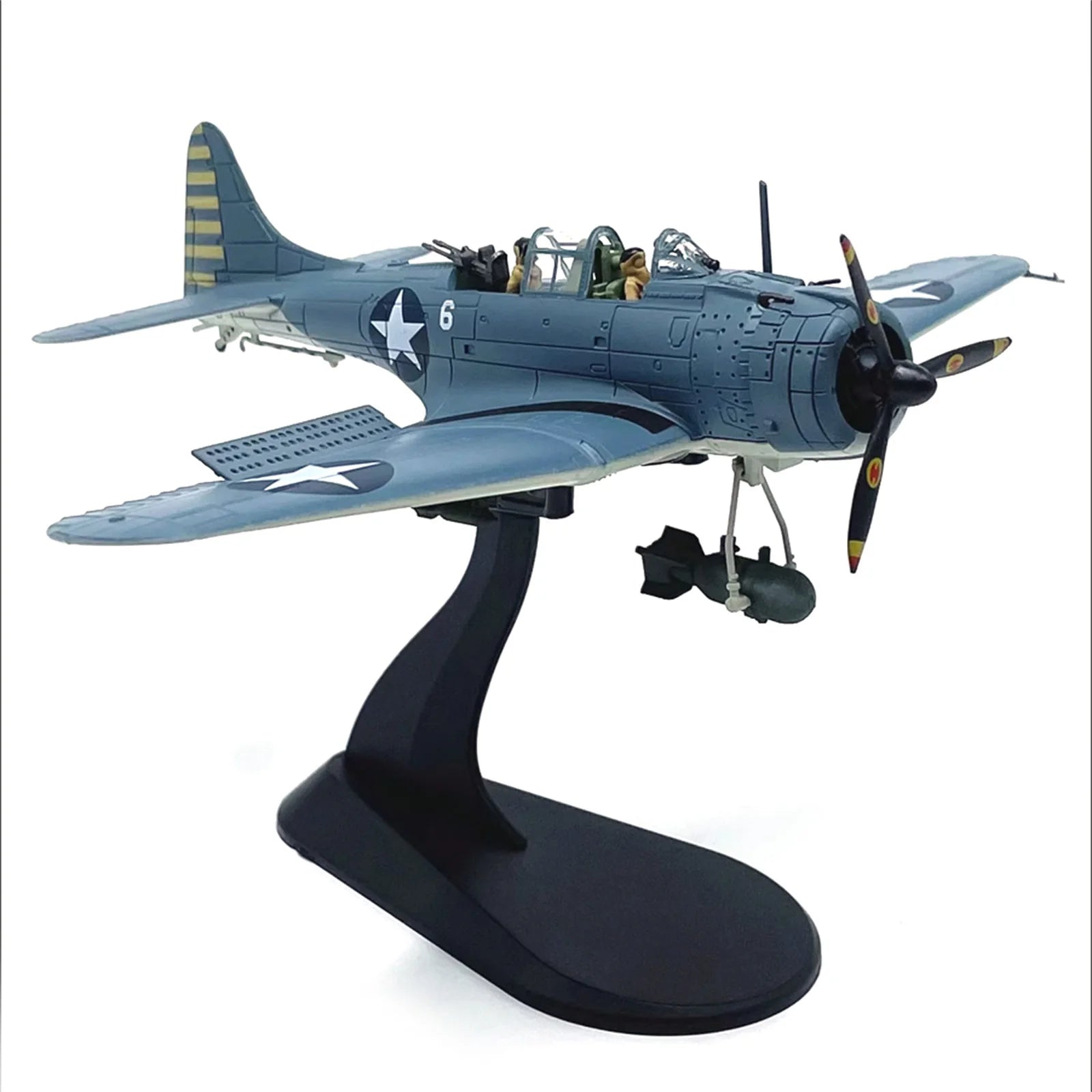 1/72 Scale Diecast US SBD-3 Dive Bomber Fighter Alloy Aircraft Model Military Plane w/Base Indoor Display Decor Collection Gift