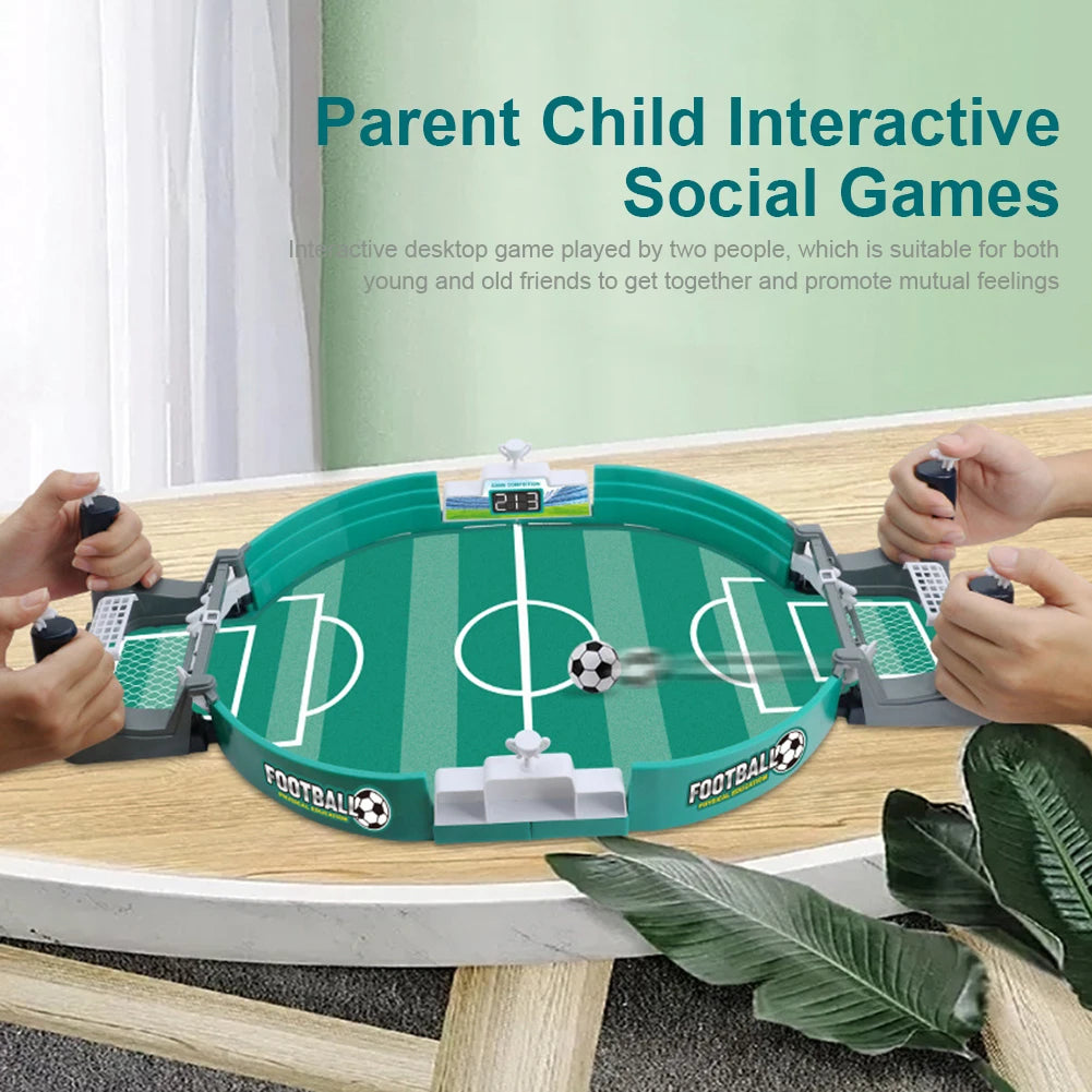 Mini Table Soccer Game Easy Installation Football Parent-Child Game Safe Sturdy Real Football Field Games for Kids Holiday Toys
