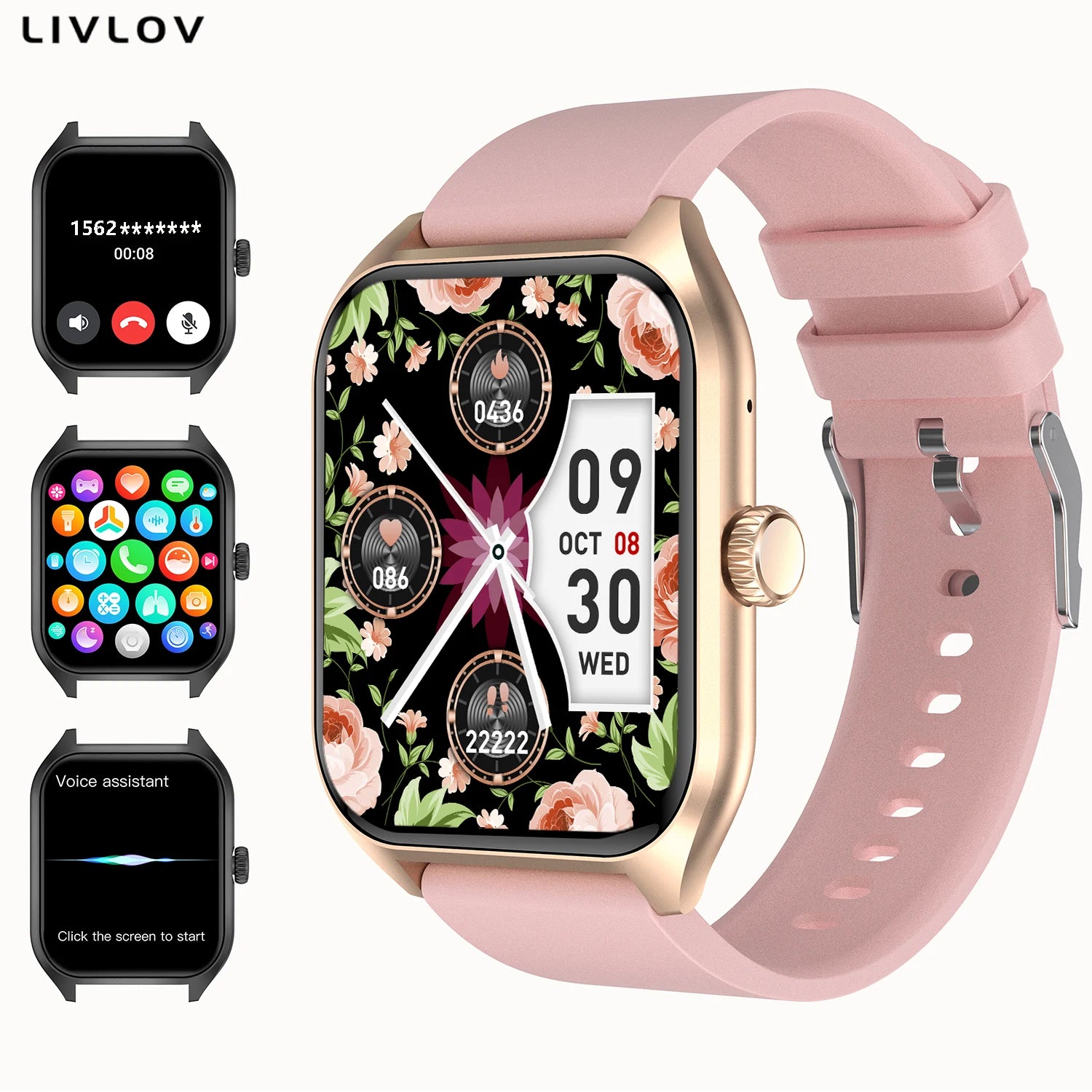 AI Voice Assistant Smart Watch for Men Women.