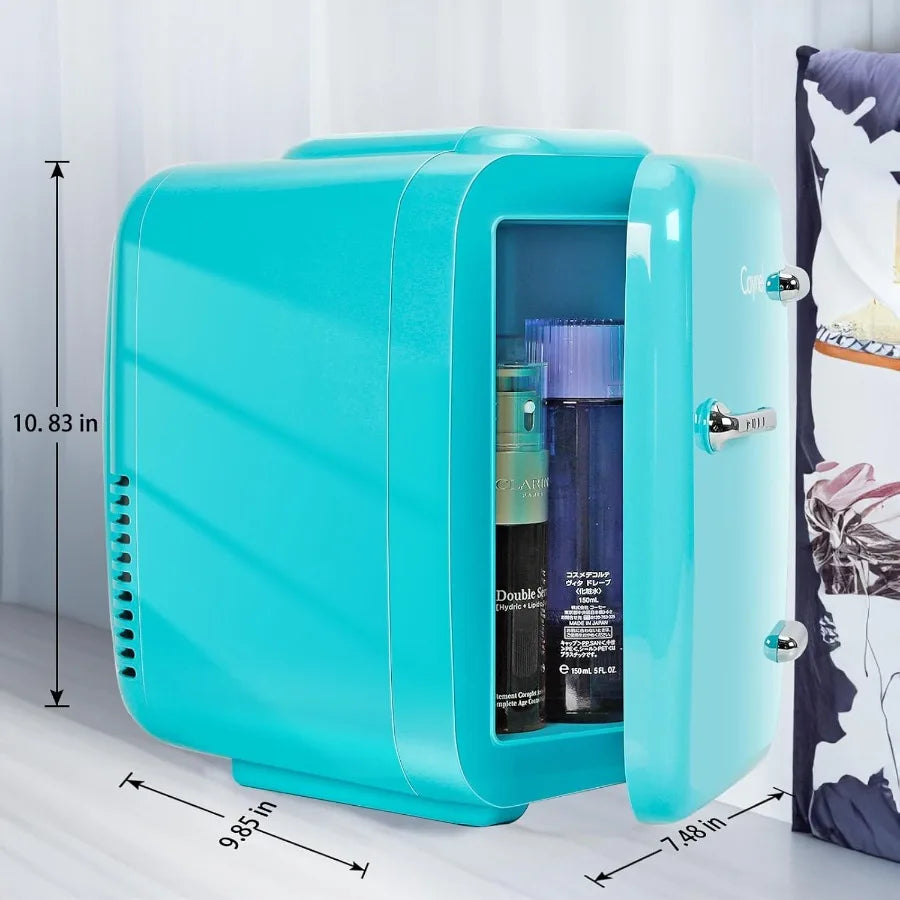 Mini Fridge 4 Liter/  Refrigerator for Bedroom 110V AC/ 12V DC Thermoelectric Cooler and Warmer for Drink Office Do