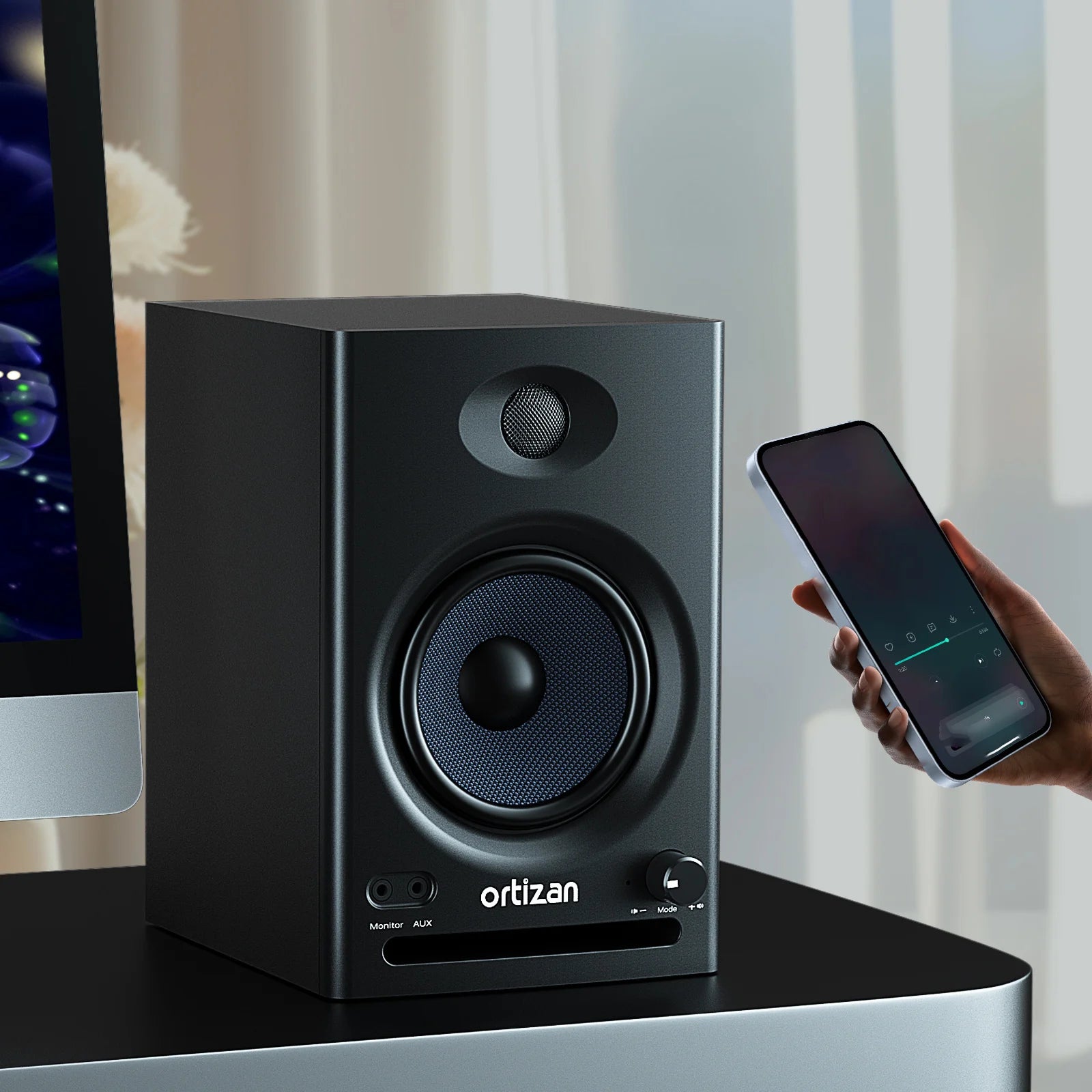 Bluetooth wireless active monitor speakers