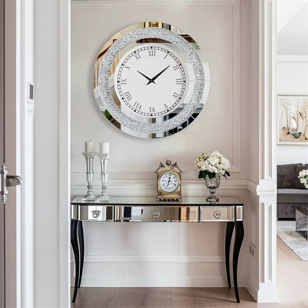 32inch Modern 3D Large Diamond Crystal Clock