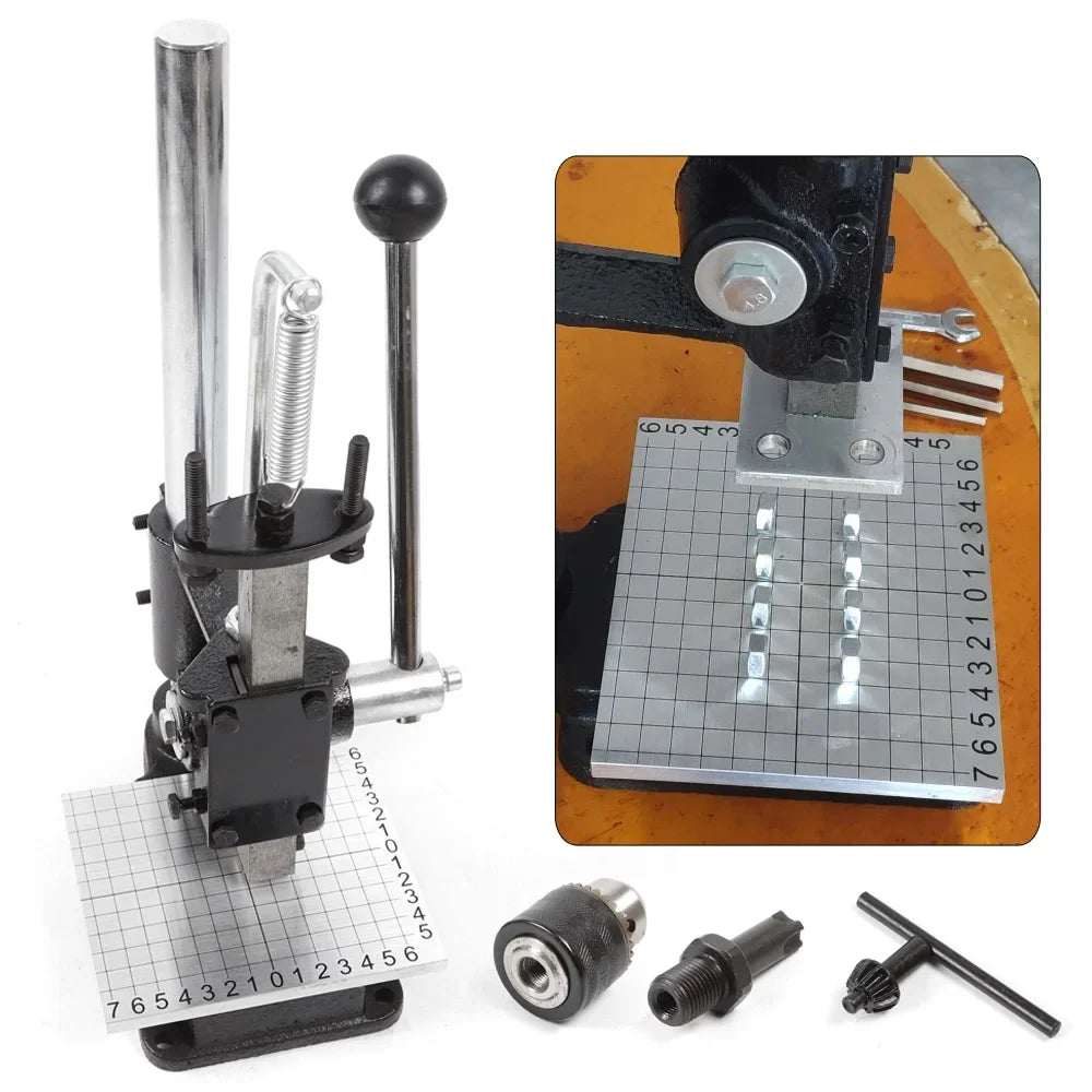 Leather Craft Imprinting Machine DIY Manual Embossing Press Cut Leathe Hole Puncher Punching Bronzing Tool Cutting Stitching