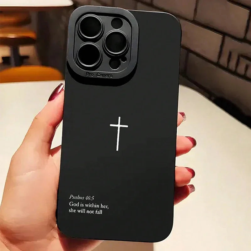 Psalm 46:5 Cross Christian Stylish Aesthetic Phone Case.