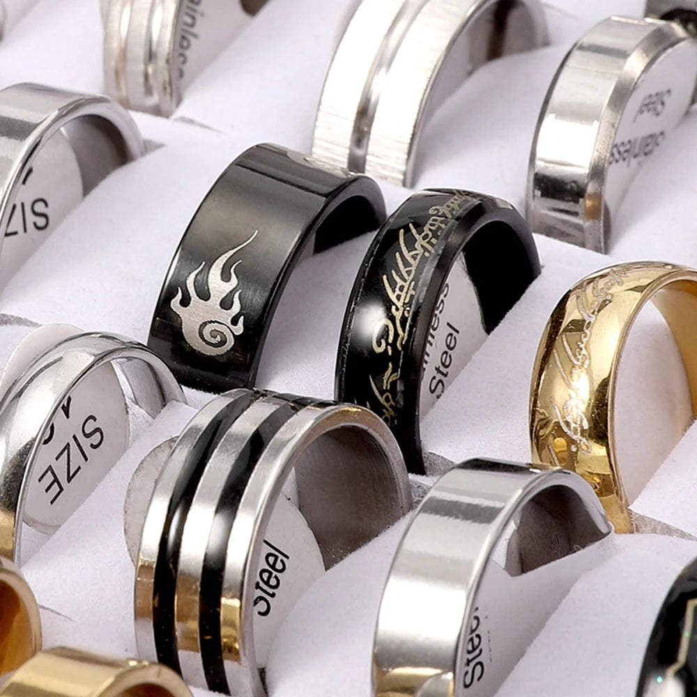 Fashion Jewelry Stainless Steel Rings.