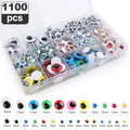 1100pcs Self-adhesive Googly Wiggle Eyes for DIY Scrapbooking Crafts.