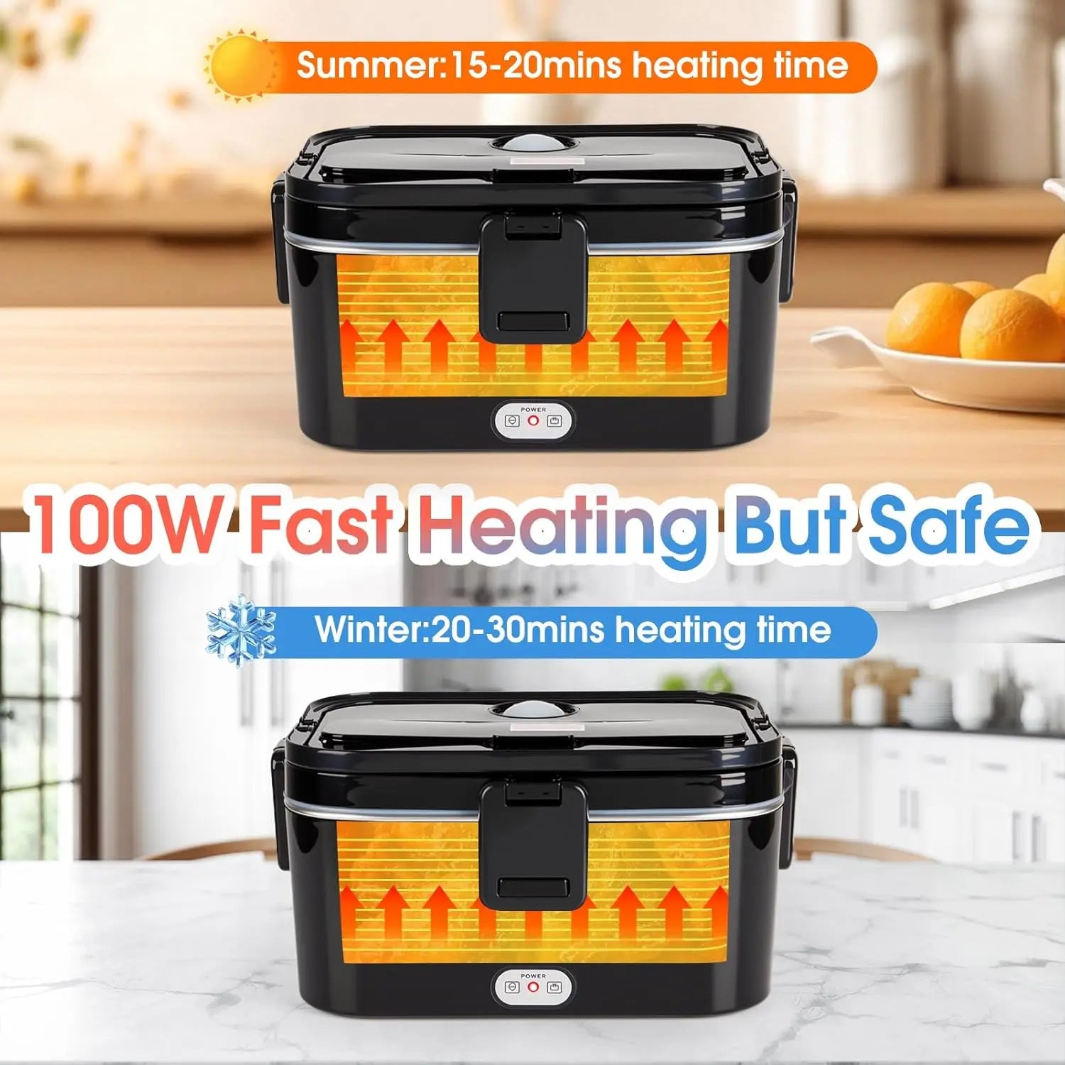 1.8L Portable Electric Lunch Box, Fast Heating.